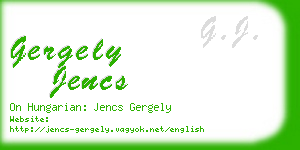 gergely jencs business card